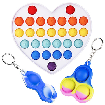 Cucue Simple Fidget Pop Toys - Portable, Calming Sensory Hand Toys For Fun & Stress Relief - Soft & Flexible Silicone Materials 