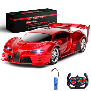 KULARIWORLD Remote Control Car 2.4Ghz Rechargeable High Speed 1/18 RC Cars Toys for Boys Girls Vehicle Racing Hobby with Headlig