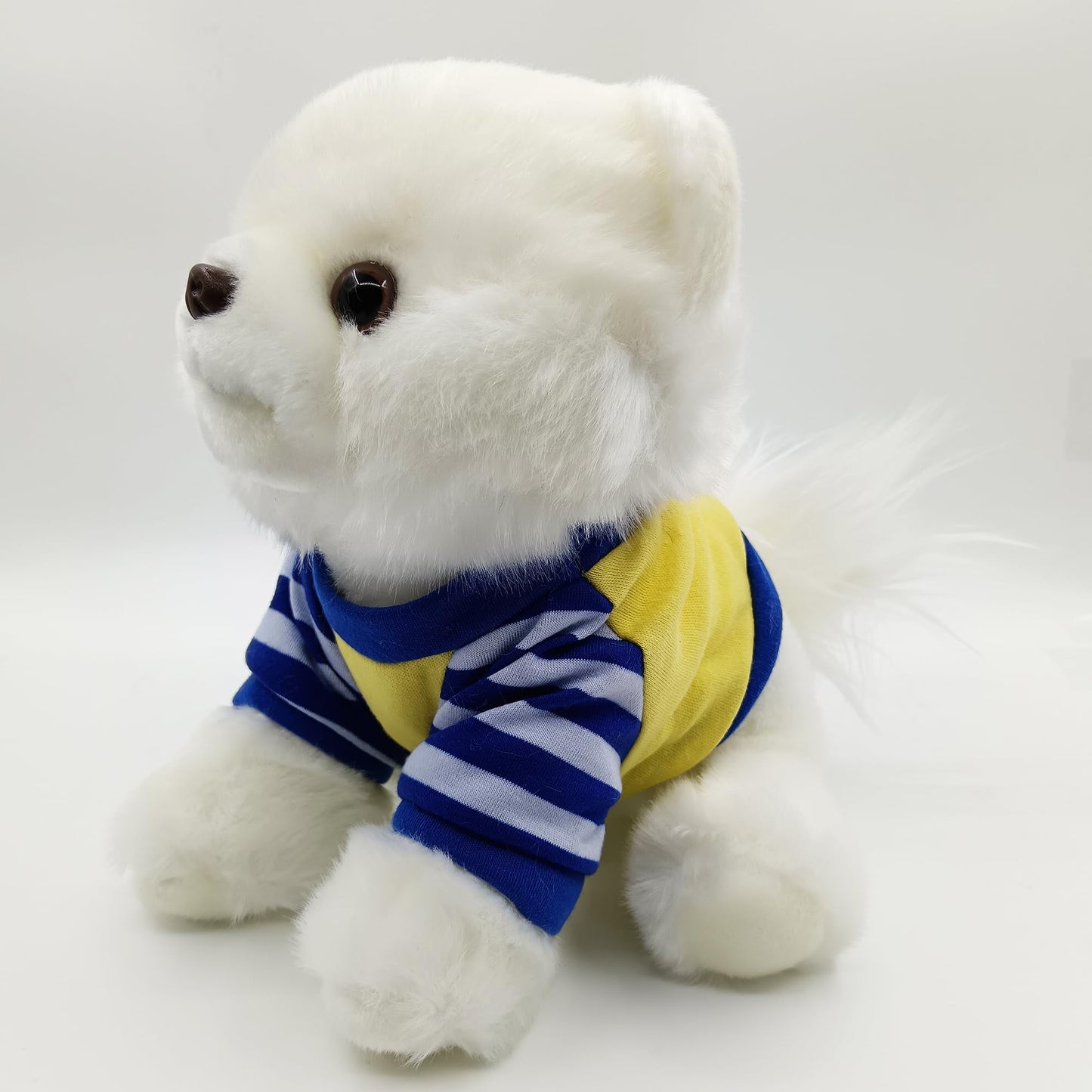 HOKESS Plush Pomeranian Stuffed Animals Toy Dog Cute Soft Plush Pomeranian Dog Lifelike Pet Puppy Present Gift for Girls Boys
