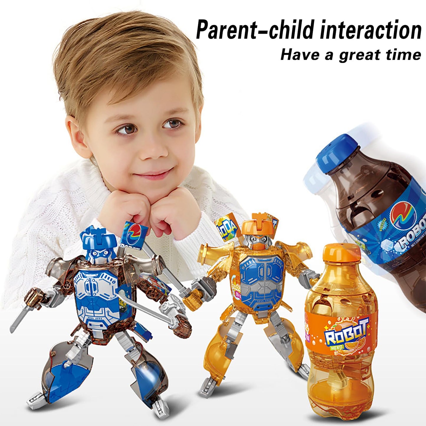 2025 New Beverage Bottles Transformer Robot Toys, Soda Can Transforming Robot Toys for Kids Gift, Creative Soda Deformation Figu