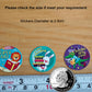 Animal Reading Reward Stickers For Teachers, Motivational Incentive Stickers For Kids,500Pcs Roll 1In Round Cartoon Stickers 8 D