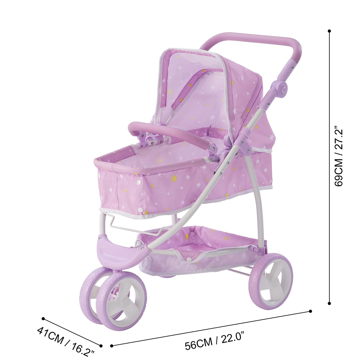 Olivia'S Little World - Play Baby Doll Bassinet Stroller For Toddler, Baby Doll Pram Stroller Buggy For 3+ Year Old Girls, Twink