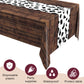 Remagr Cow Print Table Cloth 54 x 108 Inch, Dark Khaki Plastic, Model ZK-Remagr-2172, Perfect for Cowboy Cowgirl Party Decor