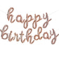 Toniful Rose Gold Happy Birthday Balloons Banner,Cursive Happy Birthday Balloons Rose Gold Birthday Decorations Rose Gold Mylar