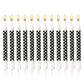 12pcs Racing Cars Themed Birthday Sparkler Candles, Black and White Checkered Flag Birthday Cake Candles Cake Topper Candle Birt