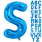 Toniful 40 Inch Large Blue Letter S Balloons Giant Alphabet Letter Balloons,Foil Mylar Big Balloons For Birthday Party Anniversa