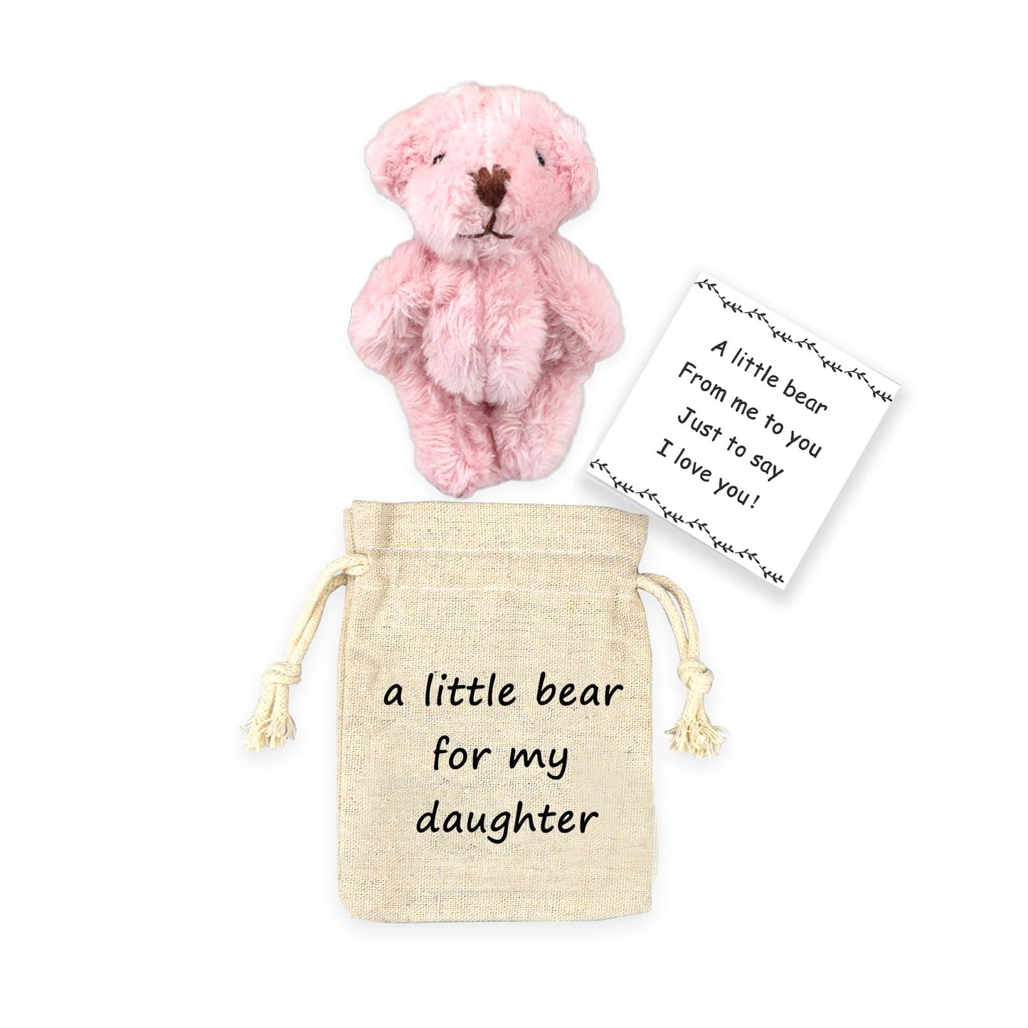 Luokifur Pocket Bear Boyfriend Long-Distance Teddy Bear I Love You Gift Couple Long-Distance Relationship For Him (Daughter)