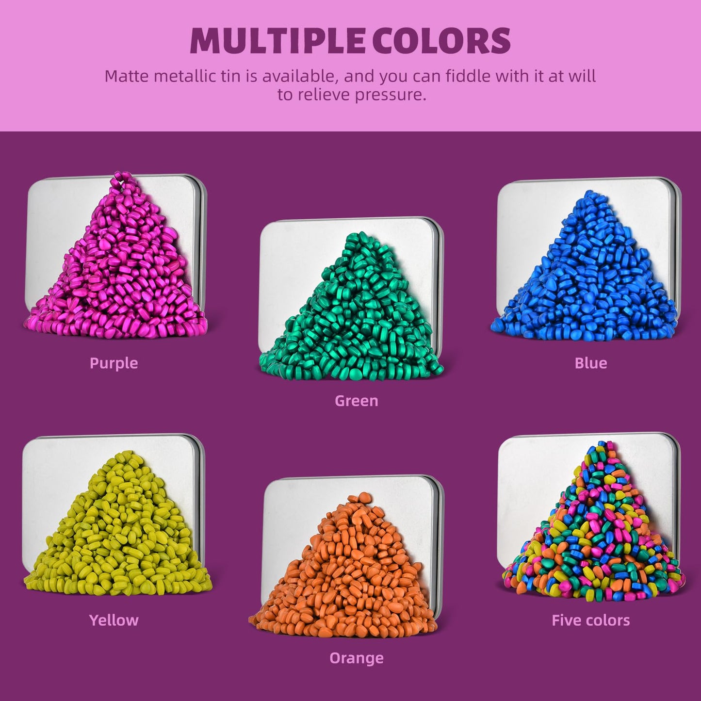 UYPEA Ferrite Putty Rocks, More Than 600 Weak Magnetic Smooth Ferrite Pebbles, ADHD Desk Toys for Office and Time-Killer for Adu