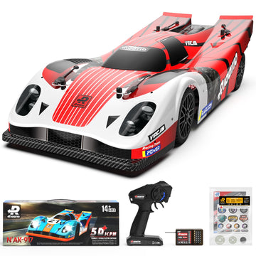 AMORIL 1/10 AK-917 Fast RC Cars for Adults, Top Speed 60 KM/H On-Road RTR Supercar with 80A Brushed ESC,550 13T Motor and 1 * 33