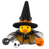 Wonuu Halloween Rubber Duck Witch Duck Car Decorations Halloween Accessories Witch Hat Pumpkin Skull And Cloak, Orange&Long Black Skirt