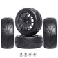 GoHobby 12mm Hex 1/10 On Road Wheels and Tires Soft With Foam Inserts for RC Touring Car Traxxas 4tec 2.0 Tamiya TT02 TT01 Drift