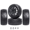 GoHobby 12mm Hex 1/10 On Road Wheels and Tires Soft With Foam Inserts for RC Touring Car Traxxas 4tec 2.0 Tamiya TT02 TT01 Drift