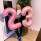 Pearlescent Pink 3 Balloon, Number Balloons 40 Inch, 3Rd Birthday Decorations For Kids Girls Women Party Supplies For Party Deco