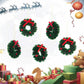 10 Pieces Mini Artificial Christmas Wreaths Ornaments, Dollhouse Miniature Christmas Wreath Doll House Mini Xmas Wreath for Doll