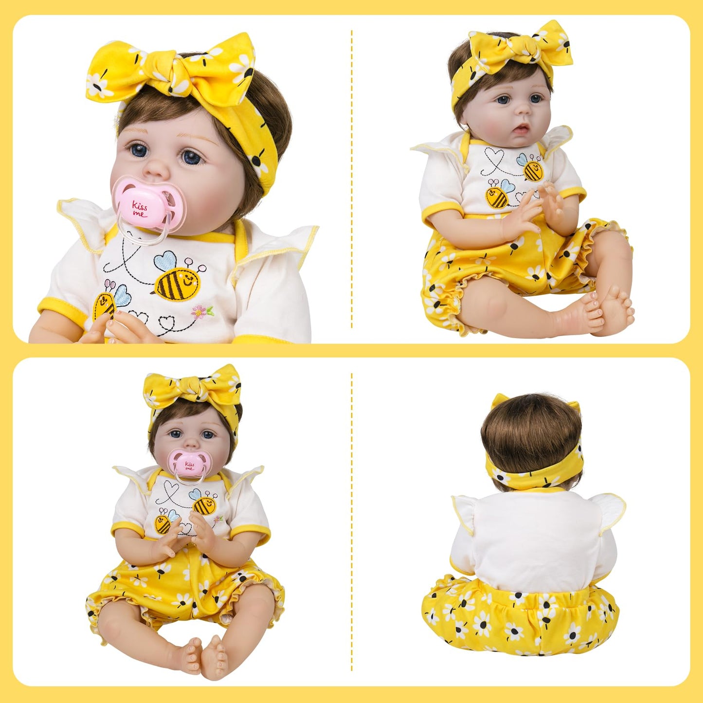 Aori Reborn Baby Dolls Clothes - Outfit Clothing Set For 20-24 Inch Realistic Newborn Toy Dolls