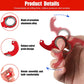 2Pcs Key Chain Spinner Fidget Toy, Portable Finger Spinning Keychain With 2Pcs Key Ring Funny Key Holder Toys For Adults Teens Finger Exercising (Red)