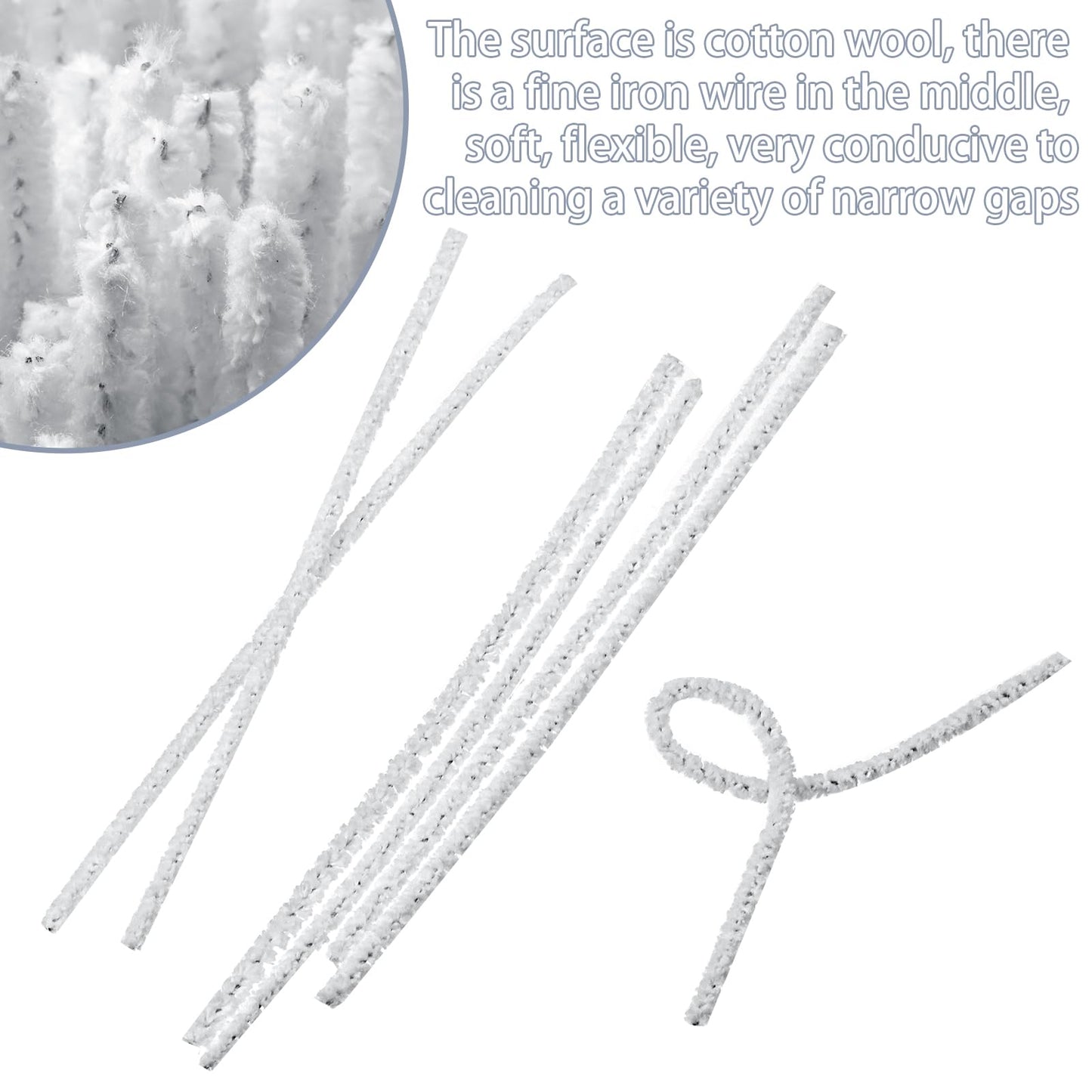 Patelai 150 Pieces 6 Inch Long Soft Pipe Cleaners Long Chenille Stems Twistable Cleaners with Storage Box for Removing Dirty Cle