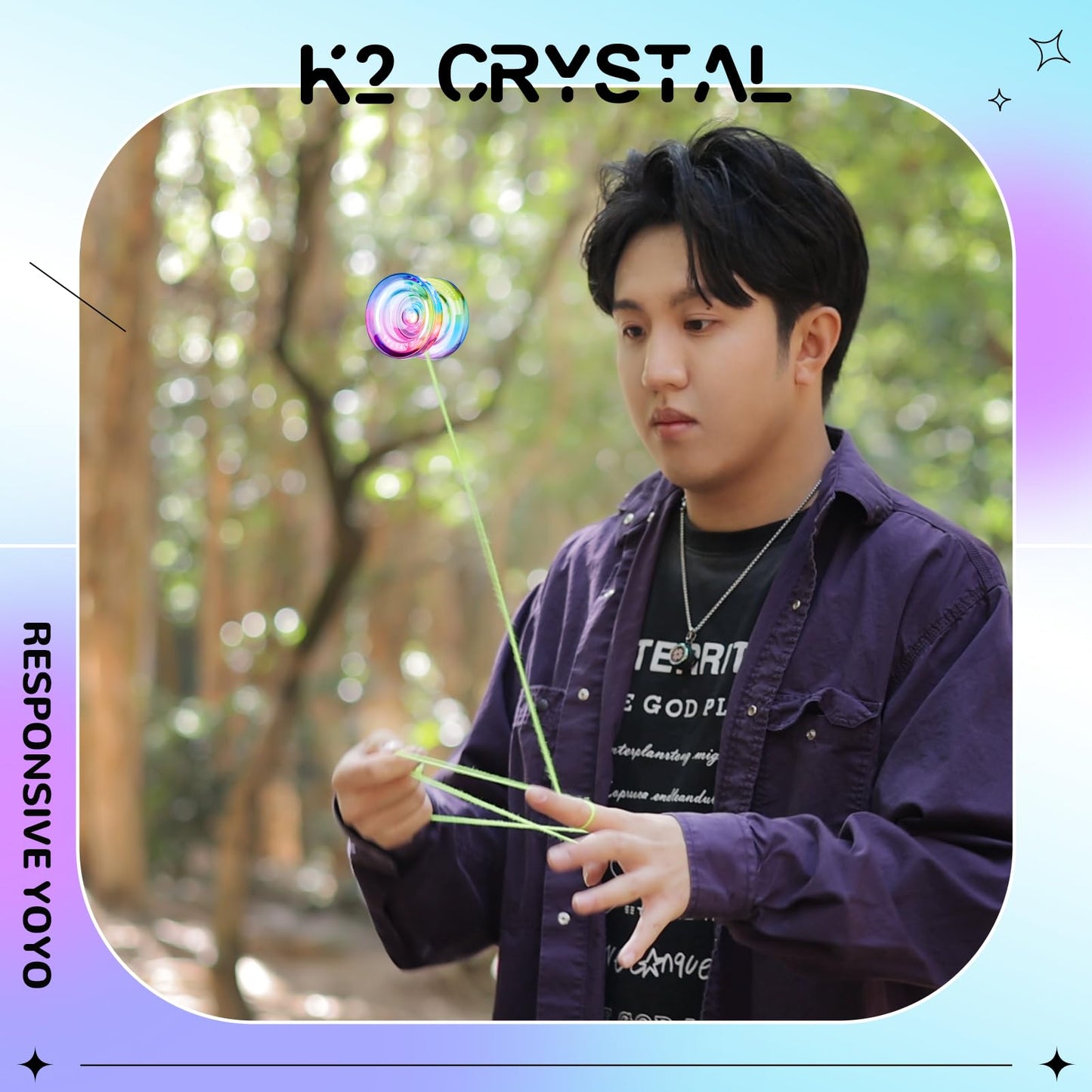 Crystal Yoyo K2 - Pack Of 2 Responsive Yoyos For Kids Beginners, Dual Purpose Plastic Yoyo With Extra Unresponsive Yo Yo Bearing