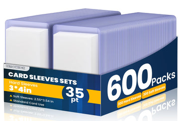 600 Packs Card Sleeves Top Loads For Cards,3'' X 4'' Baseball Card Protectors,Trading Card Sleeves Hard Plastic Fit For Baseball