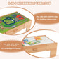 Honey Joy Train Table, Wooden Kids Activity Table With Storage, 100 Multicolor Pieces, Tracks, Trains, Cars, Toddler Train Table
