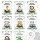 Heboland 24Pcs Jungle Safari Animals Coloring Books Bulk, Diy Coloring Book 5''X6.7''Jungle Safari Animal Party Favor For Kids B
