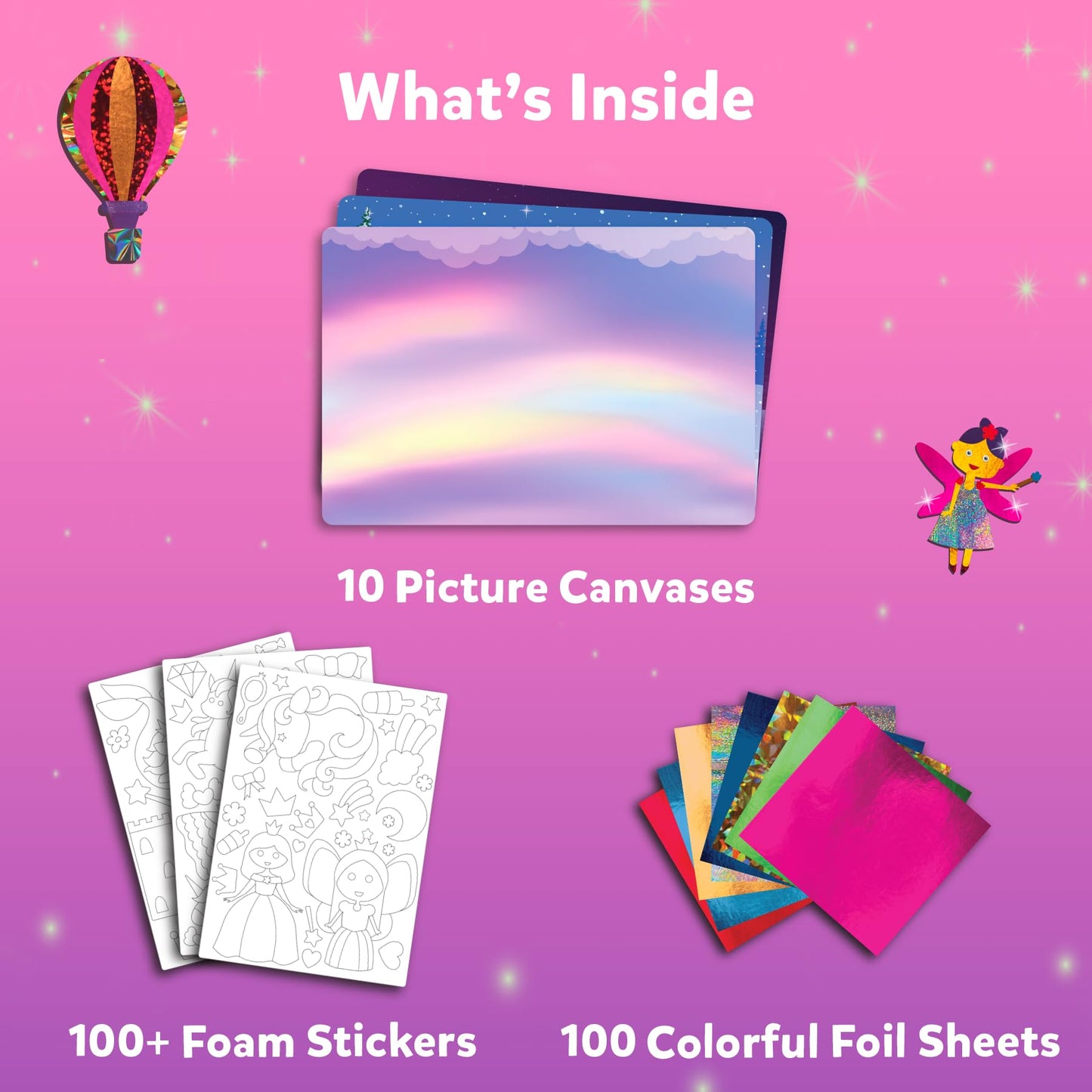 Skillmatics Foil Fun Craft Kit - No Mess Art for Kids, Ages 4-9, Multicolor, Model SKILL393FFUP