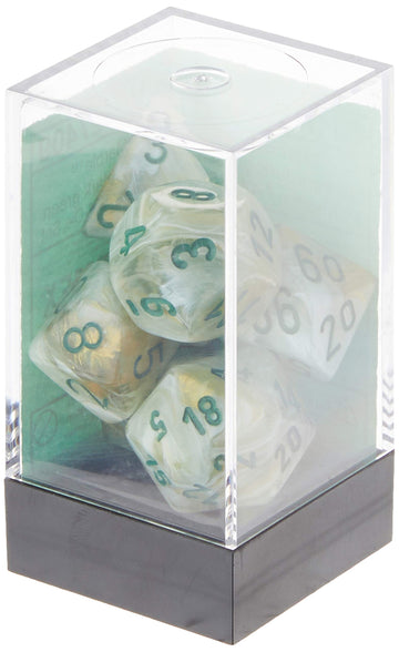 Chessex CHX27409 Dice-Marble Dark Green Set