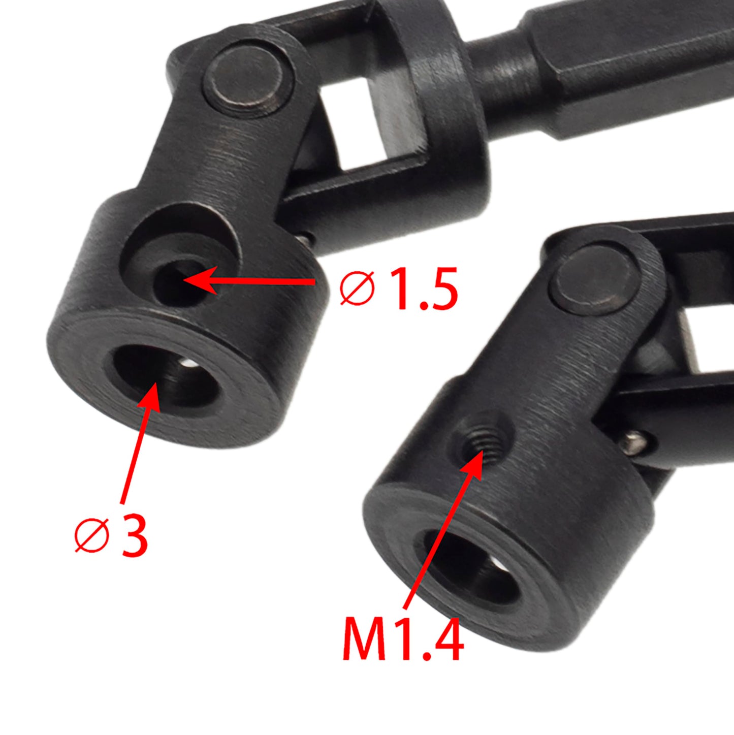 MEUS RACING SCX24 Driveshaft Center Drive Shaft for Axial 1/24 SCX24 Gladiator (45-58MM+69-95MM)