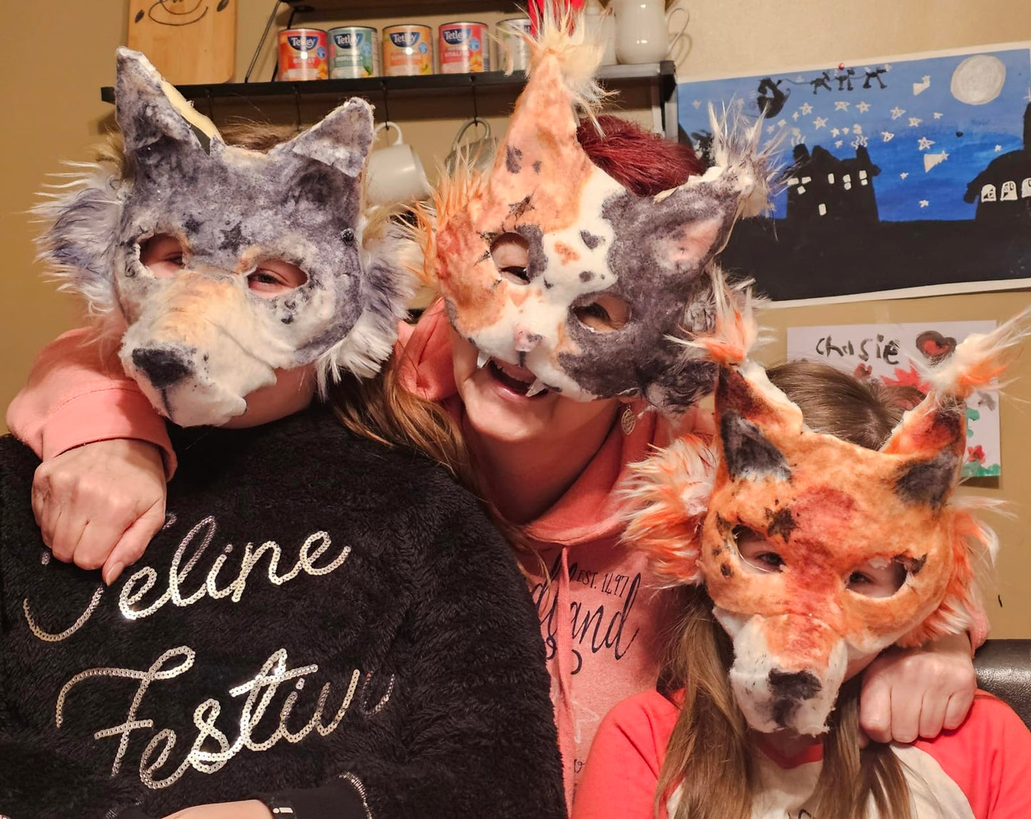 XYBHRC Cat Mask - 40PCS DIY White Therian Half Face Masks, 17x18cm, Paper Material for Halloween Cosplay Party