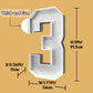 Imprsv 3Ft Silver 30Th-Birthday Decorations Numbers: 30Th Birthday Party Anniversary Decorations Large Light Up Numbers 30 For H