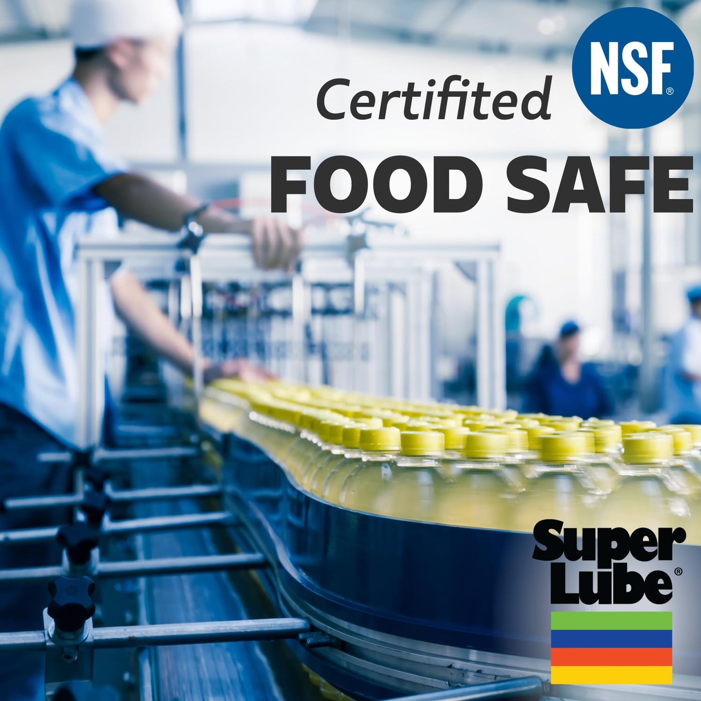 Super Lube Multi-Purpose Synthetic Oil w/Syncolon (Translucent, 8oz Bottle) | NSF Certified Food Grade & Clean | for Industrial