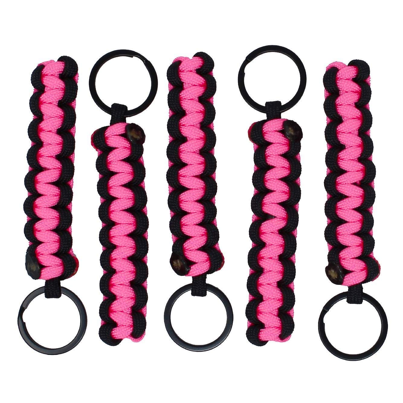 Bubbasgaragetv - Large Heavy Duty Paracord Zipper Pulls (Hot Pink)