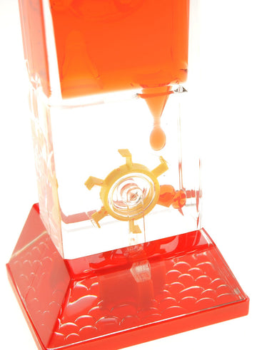 Powertrc Liquid Motion Bubbler Timer With 2 Wheels Inside | Relaxing And Calming Toy For Kids With Autism & Adhd (Red)