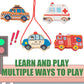Cucos Wooden Toddler Puzzles For Kids Ages 1-5 Years Old, Wooden Peg Vehicle Toddler Puzzles, Learning Toys Educational Gift For