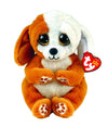 Ty Beanie Bellies Ruggles Plush Dog Toy - Brown and White, 6" Model 2009302