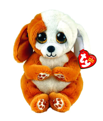 Ty Beanie Bellie Ruggles - Brown And White Dog - 6''