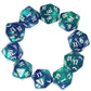 10PCs D20 Polyhedral Dice Set 22mm for DND RPG MTG Dungeons and Dragons Dice (Blue + Cyan)
