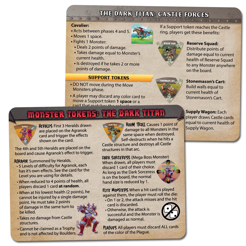The Dark Titan ?Castle Panic Expansion ?Board Game For Adults And Family ?Cooperative Board Game ?Ages 8+ ?For 1 To 6 Players