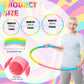 Syhood 12 Pcs Toy Color Hoop Plastic Detachable Adjustable Hoop Light Weight Exercise Hoop Fitness Hoop Equipment Toy Waist Ring for mature-themed Party Game Dance  3 Sizes(Green  Pink  Yellow  Blue)