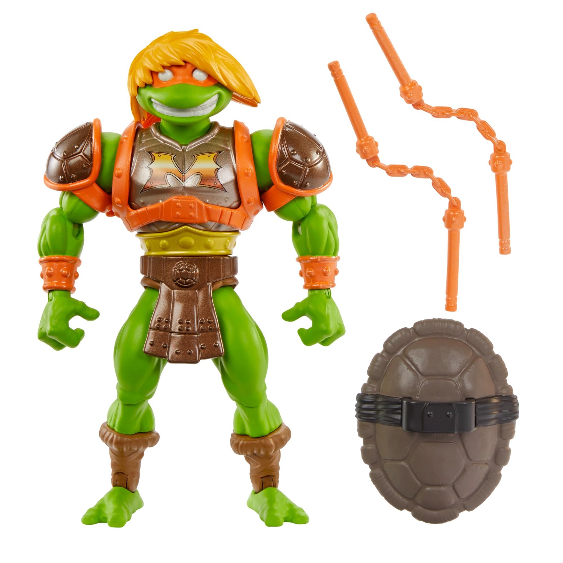 Masters of the Universe Mattel Origins Turtles of Grayskull Action Figure & Accessories  Michelangelo Collectible Toy with 16 Joints  TMNT & Motu Crossover
