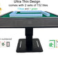 Gray Ultra-Thin Folding Automatic Mahjong Table 40Mm American Mahjong Numbered Tiles Foldable Style + 4 Racks+ Hard Tabletop Cov