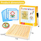 Heelwire Wooden Geoboard,Montessori Toy,Graphical Mathematical Education Toy For Kids With Pattern Cards And Rubber Bands To Fig