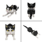 Larcele Mini Building Blocks Animal Set, Diy Micro 3D Building Toy Bricks,1390 Pieces Kljm-05(Black And White Cat)