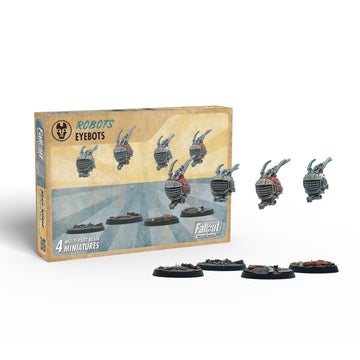 Modiphius Entertainment: Fallout: Wasteland Warfare - Robots: Eyebots - 4 Figures, 32Mm Unpainted Resin Rpg Miniatures, Nuka World, Tabletop