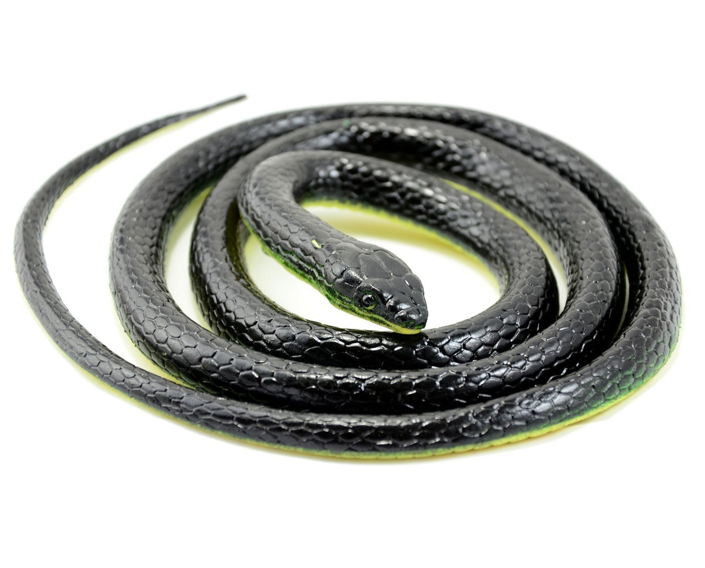 Paialco Realistic Rubber Snake Toy 52 Inch Long (Black)