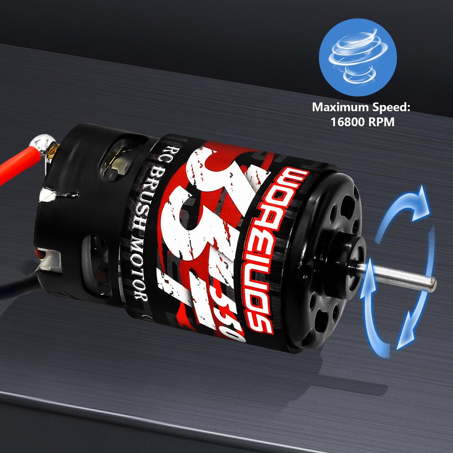 Woaeiuos 550 Brushed Motor 35T & Heatsink Combo For 1/10 Rc Car Trx4 Trx6 Redcat Scx10 Scx10Ii Axi03007 Jl 90046 Rc4Wd D90 And 1