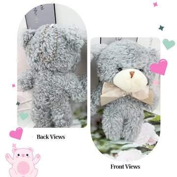 Yjubaoa 12 Pcs Mini Stuffed Teddy Bears 4.7 Inch Small Plush Teddy Bears Bulk For Diy Keychain Birthday Christmas Party Favor (W