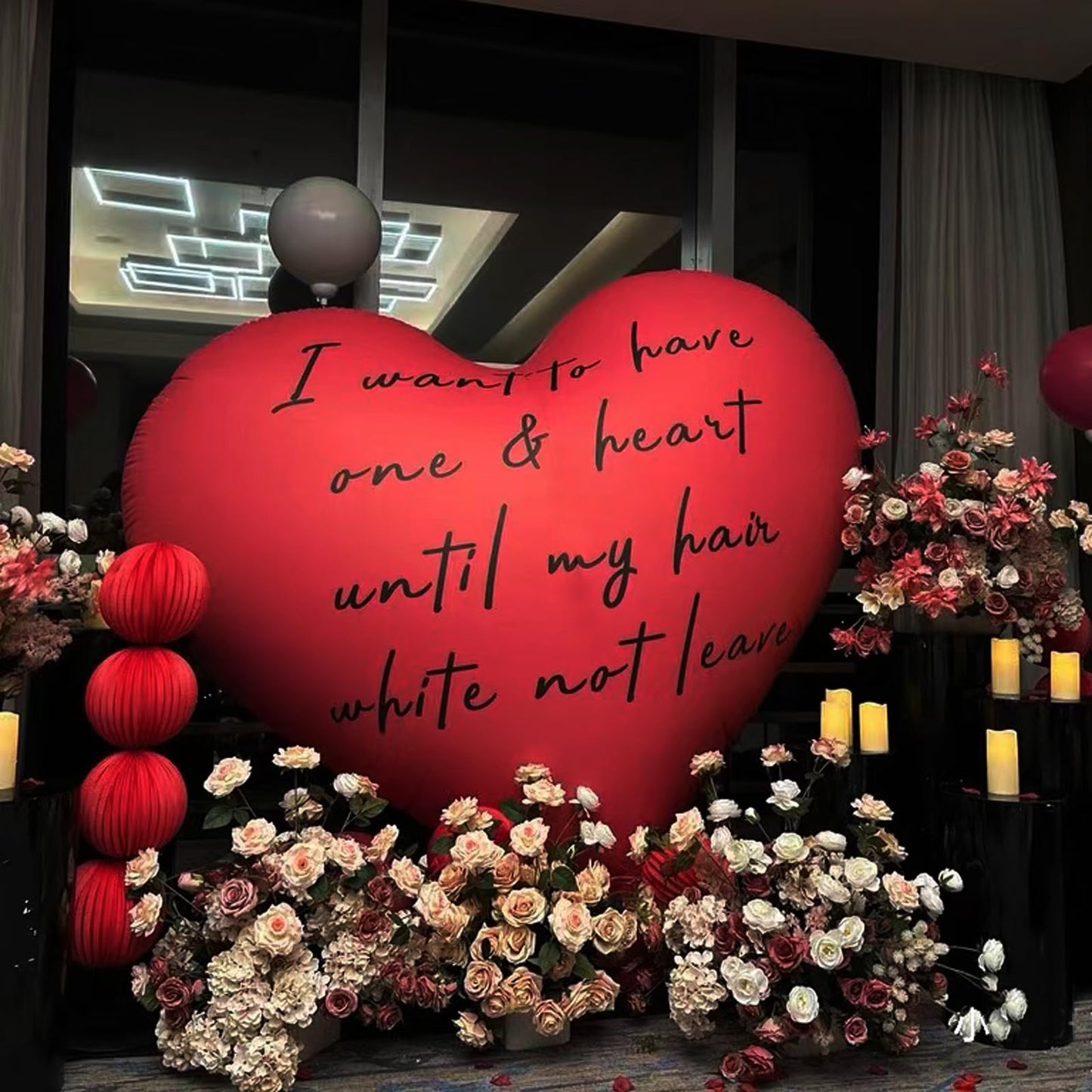 Huge Heart Balloons,63Inch Oversized Heart Balloons Mother'S Day Heart Balloons For Wedding Engagement Anniversary Valentines Da
