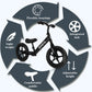 Simeiqi 12' Balance Bike For Boys Girls 2 3 4 5 Years Old No Pedal Walking Balance Training Sports Bicycle For Kids Toddlers Lightweight Adjustable Seat & Handlebar
