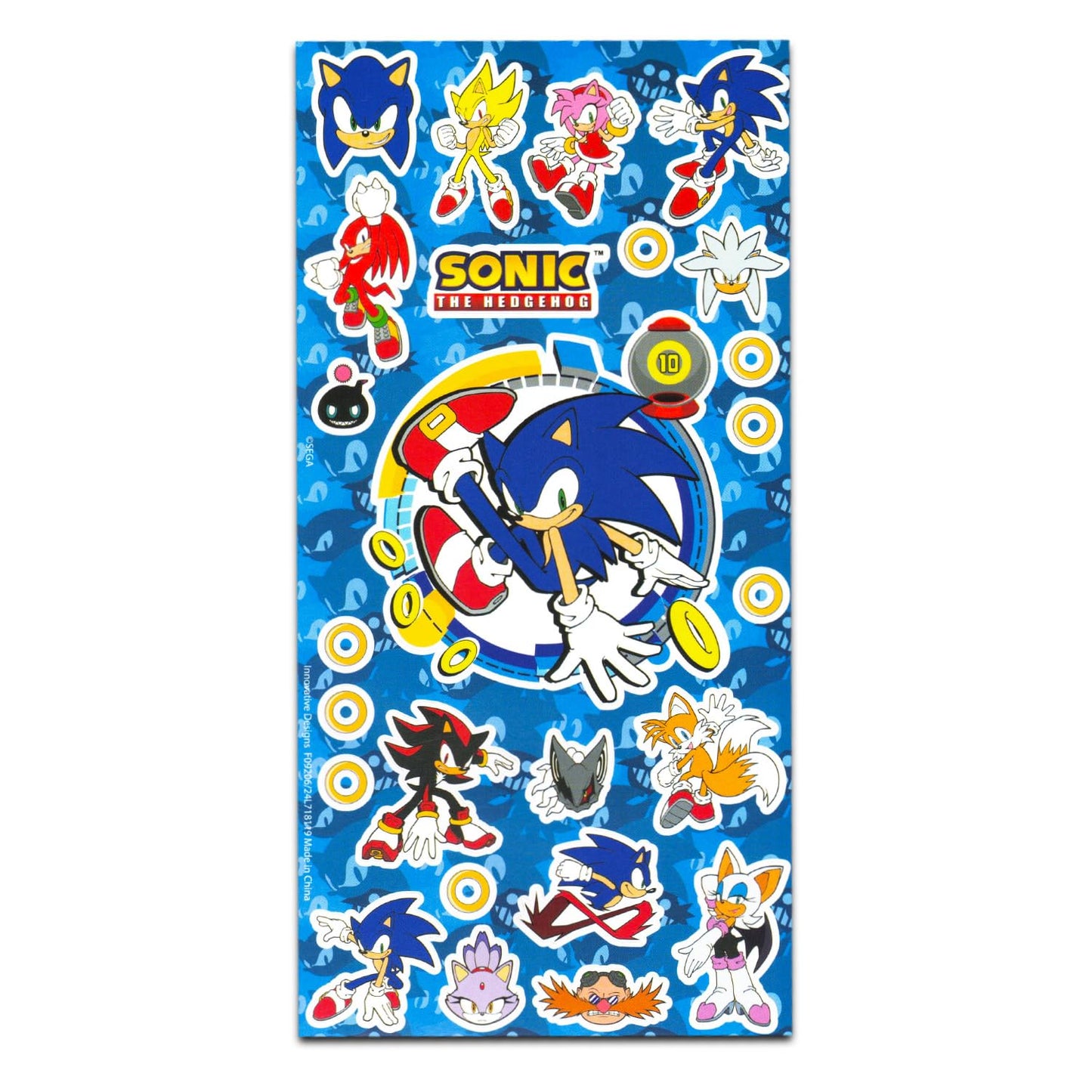 Sonic The Hedgehog Drawing and Painting Set - Multicolor Art Kit with Coloring Book, Watercolor Paints, Stickers, and Tattoos